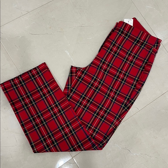 Plaid Red Women's Pants - Picture 5 of 6